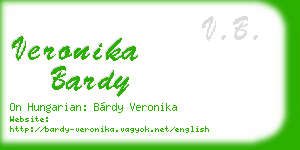 veronika bardy business card