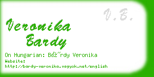 veronika bardy business card